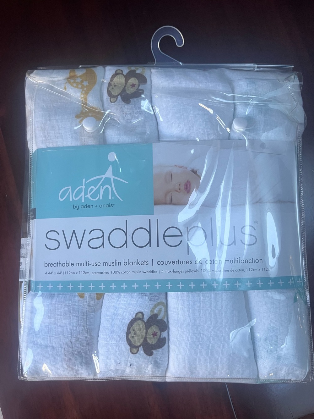 aden + anais White Muslin Swaddle Blankets - 4 Pack NEW